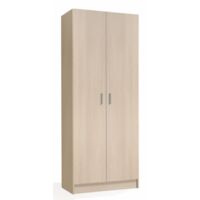 Besen- und Geräteschrank 73x37x180h cm mit 2 Türen hell Eiche – Forlì