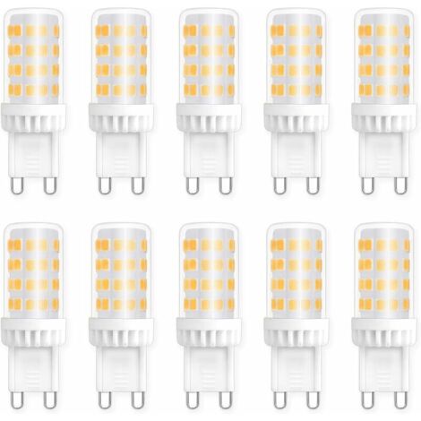 Bombillas LED G9 de 5 W, equivalentes a halógenas de 40 W y 50 W, 450 lm, blanco neutro 4000 K, CA 220 V, casquillo G9 estándar, ahorro de energía, para iluminación de techo, cocina, dormitorio y saló