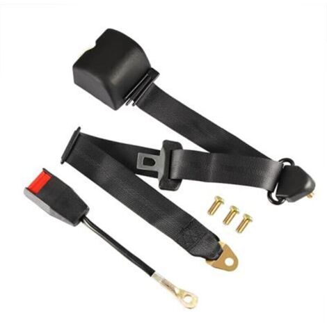 Cinturón de seguridad universal ajustable de 3 puntos para coche + tornillos