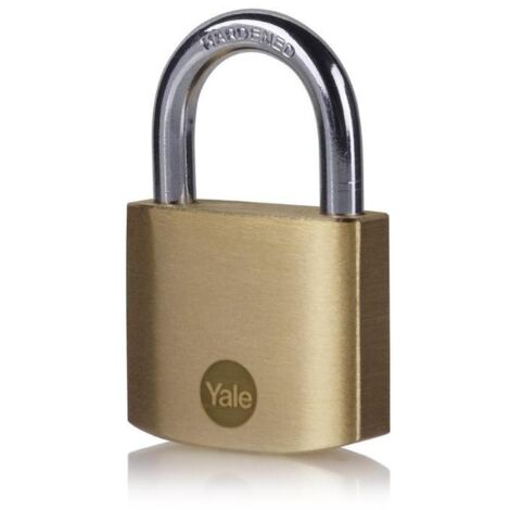 Candado de latón YALE - 40 mm con llave - 3 llaves - 24250000