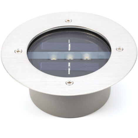 Solarbetriebene LED-Bodeneinbauleuchte für Garten, Einfahrt, Terrasse und Außenbeleuchtung
