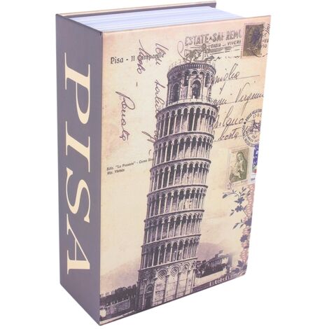 Als Buch getarnter Tresor für Geld und Schmuck – Modell des Schiefen Turms von Pisa (1/5)
