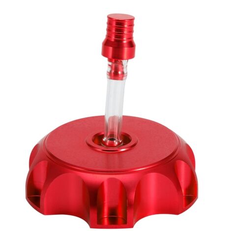 Roter CNC-gefräster Aluminium-Tankdeckel für Motorräder mit Entlüftung (1/5)