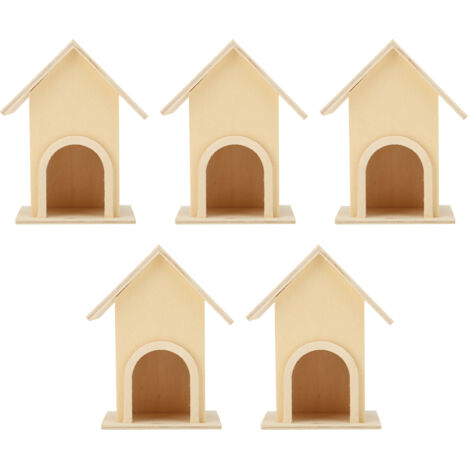 Einzigartiges 5-teiliges Vogelhaus-Set aus Holz – DIY-Vogelhauskäfig für Garten und Terrasse (1/5)
