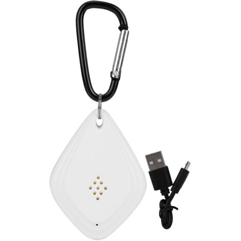 Tragbarer USB-Ultraschall-Mückenabwehrer – Weiß mit Haken (1/5)