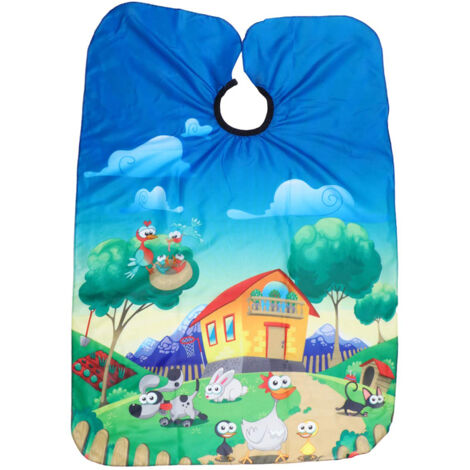 Kinderfrisurenumhang mit Tiermotiven – Friseurschürze für Jungen und Mädchen (1/5)