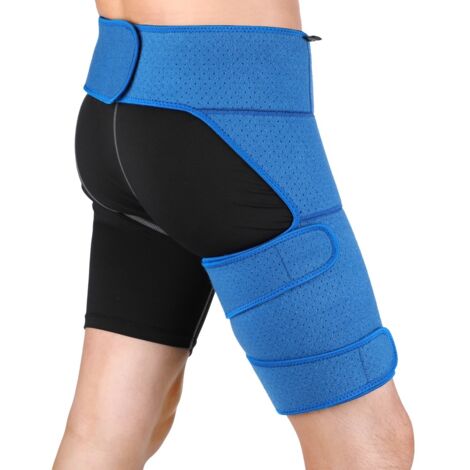 Perforierter blauer Lendenstützgürtel für Oberschenkel und Taille, atmungsaktiv