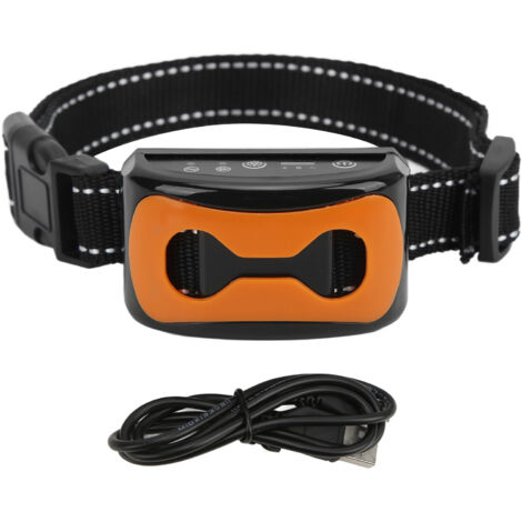 Intelligentes Antibellhalsband für Hunde, wasserdicht und automatisch mit Bellerkennung, Orange (1/5)