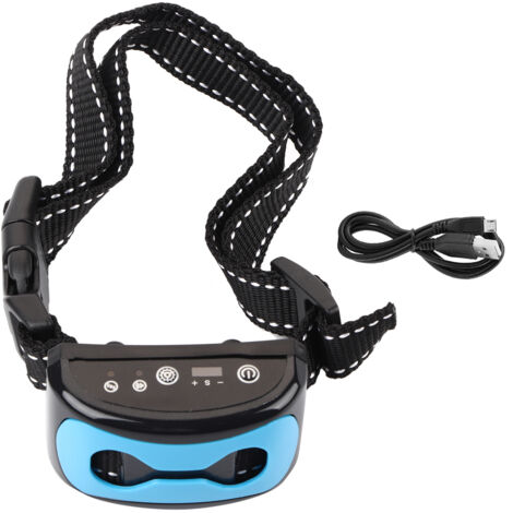 Wiederaufladbares, wasserdichtes Antibellhalsband mit Bellerkennung (Blau) (1/5)