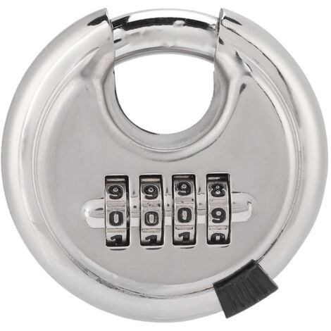 70 mm verstärktes 9,5 mm Edelstahl-Rundschloss mit Zahlenkombination für Lagerhallen und Außenzäune (1/5)