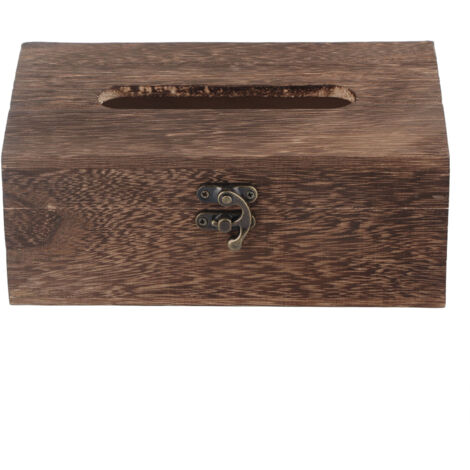 Retro-Taschentuchbox aus Holz für Auto und Zuhause, stilvolle Aufbewahrung für Papierhandtücher, 22 x 12 x 10 cm, Wohnaccessoire (1/5)