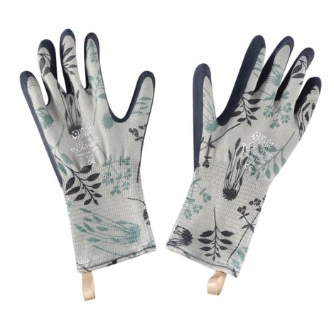 Gartenhandschuhe für Damen, rutschfest, wasserdicht, stichfest (Blau, Größe L)
