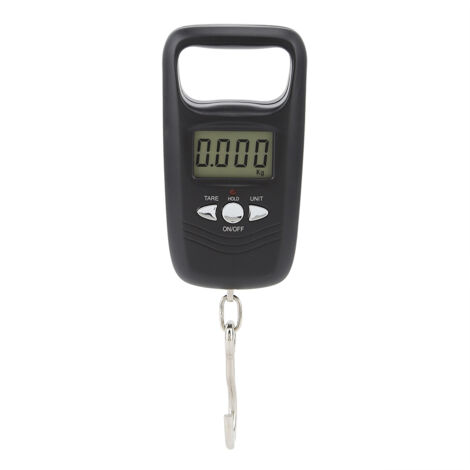 Mini-Gepäckwaage, schwarz, tragbar, digital – hochpräzise elektronische Gepäckwaage (1/5)