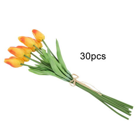 30 realistische künstliche Tulpen für die Heim- und Hochzeitsdekoration (Dämmerungsfarbe) (1/5)