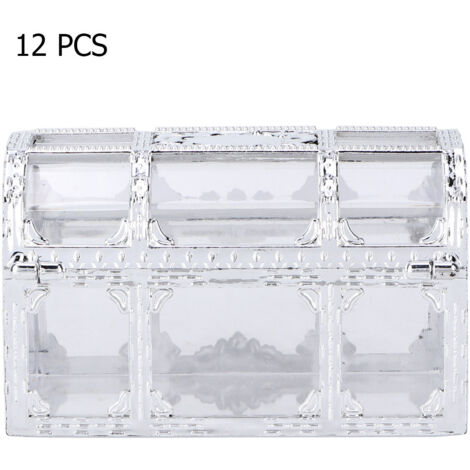 12 silberne Pralinenschachteln als Gastgeschenke für Hochzeiten, Geburtstage und Dekorationen (1/5)