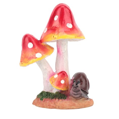 Niedliche Pilz-Gartendekorationen in Tierform für Garten und Hof (Rot) (1/5)