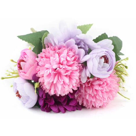 Künstlicher Seidenblumenstrauß für Hochzeiten, Partys und Gartendekoration (1/5)