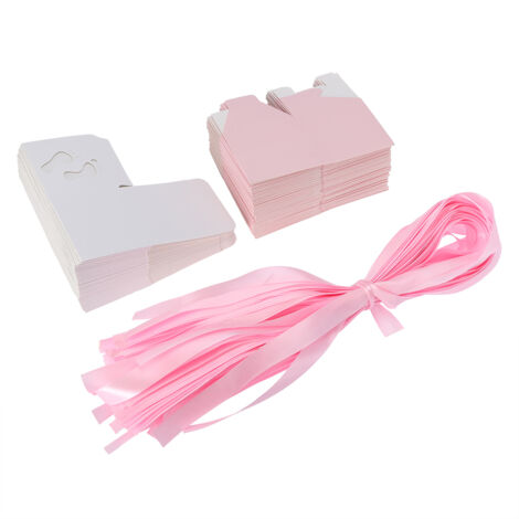 50 Stück niedliche Babyfußabdruck-Bonbonboxen für Taufe und Hochzeit (Rosa) (1/5)