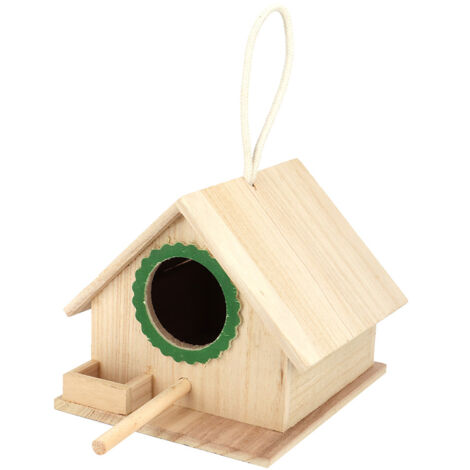 Robustes Vogelhaus aus Kiefernholz – Grünes Hängevogelhaus zum Füttern und Ausruhen von Vögeln (1/5)