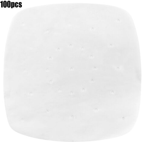 7,5-Zoll-perforiertes Dampfgarpapier für Heißluftfritteusen, Dampfgaren (weiß) (1/5)