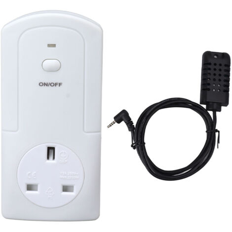 Intelligenter WLAN-Thermostat mit Stecker, Temperaturregelung, Heiz- und Kühlmanagement, Feuchtigkeitssensor, Wechselstrom 90–250 V, UK 13 A, 3250 W (1/5)