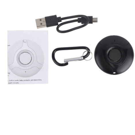 Neues tragbares Ultraschall-Mückenabwehrgerät, USB-aufladbar für den Außenbereich (Schwarz) (1/5)
