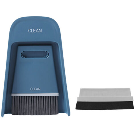 Mini-Kehrset mit Kehrschaufel und Besen – Reinigungswerkzeug für Büro und Haushalt – Marineblau (1/5)