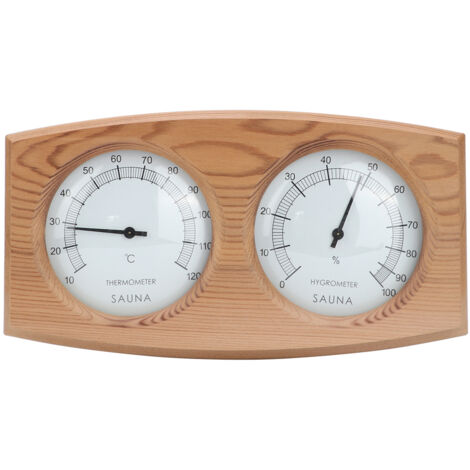 Thermometer-Hygrometer aus Holz für Sauna und Hamam – 2-in-1-Badezimmeraccessoire