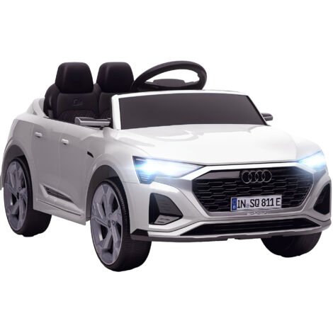 Elektro-Kinderauto, 12V Audi Q8, 3-5 km/h, Fernsteuerung, Scheinwerfer, Musik, Weiß (1/5)