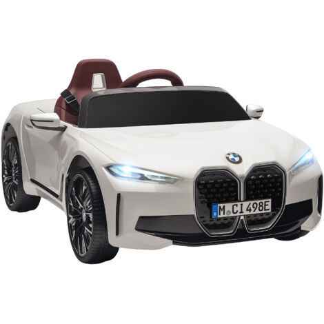 Kinderauto, aufladbarer Akku, 3-5 km/h, mit Fernbedienung, Multimedia-Player, weiß (1/5)