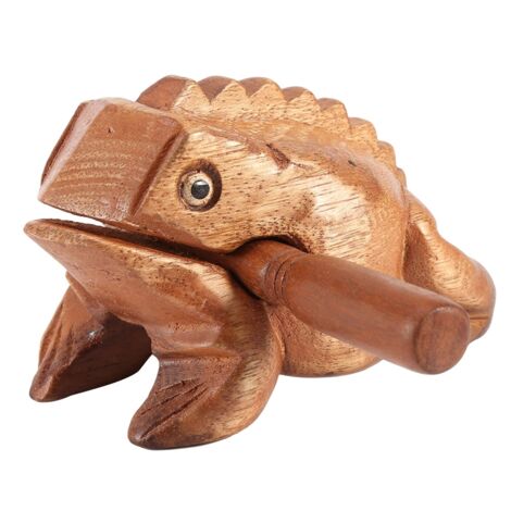 Musikinstrument „Glücksfrosch“ aus Holz, Dekoration für Büro und Zuhause, traditionelles thailändisches Kunsthandwerk (1/2)