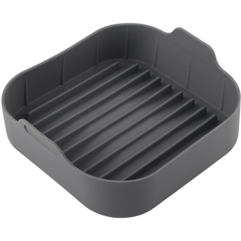 Multifunktionaler quadratischer Silikonkorb für 25 cm Fritteuse, Ersatzteil, Grau (1/5)