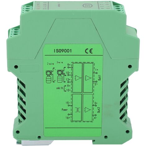 Signalisolator-Transmitter – 1 Eingang, 2 Ausgänge, Gleichstrom/Gleichspannung, DIN-Schienenmontage, 0–5 V auf 0–10 V Wandlung (1/5)