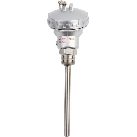 PT100-Temperaturfühler mit 1/2"-NPT-Gewinde - Thermoelement-Anschlusskopf (Länge 100 mm)