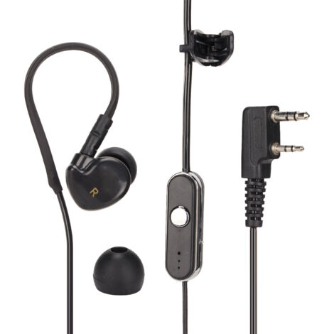 Baofeng UV5R 888S und Kenwood kompatibles Funk-Headset mit Mikrofon und Ohrhörer für Walkie-Talkies