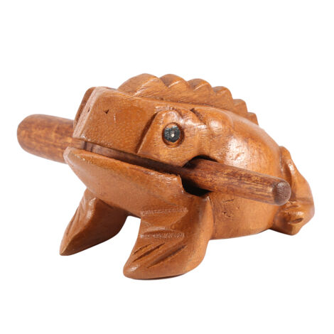 Musikinstrument „Glücksfrosch“ aus Holz, Dekoration für Büro und Zuhause, traditionelles thailändisches Kunsthandwerk Nr. 3 (1/5)