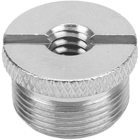 F14A 1/4"-Innengewinde-auf-5/8"-Außengewinde-Adapter, langlebige, eloxierte, silberfarbene Präzisionsverschraubung (1/5)