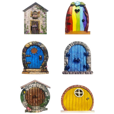 Feentüren für Bäume – Miniatur-Gartendekoration, Outdoor-Accessoires und Kunst für Kindergärten