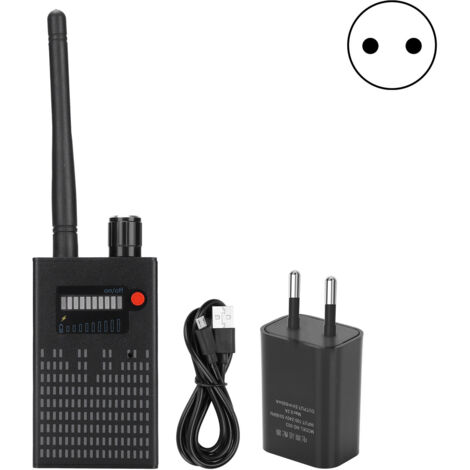 G318 Hochempfindlicher Anti-Spionage-Detektor - Drahtloser Kamera-Tracker, GPS- und HF-Signale - 100-240V Netzteil (EU-Stecker)