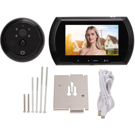 Digitaler Türspion mit 2 MP, 1080p-Auflösung, Kamera, Bewegungserkennung, Nachtsicht und 4,5-Zoll-LCD-Bildschirm für mehr Sicherheit im Haus
