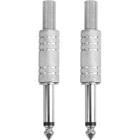 Stück 6,35-mm-Klinkenstecker-Adapter für Gitarren- und Kopfhöreranschluss, einseitig lötbar (1/5)
