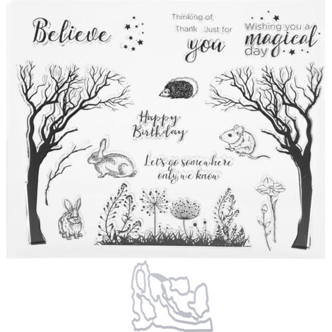 Rechteckiger, transparenter TPR-Stempel für Scrapbooking, Fotoalben, Tagebücher und selbstgemachte Grußkarten