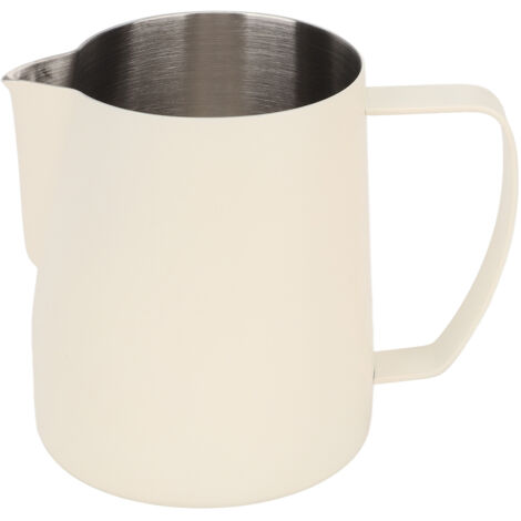 700-ml-Milchkännchen aus Edelstahl für Kaffeeschaum und Latte Art, beige Farbe, ideal für koffeinhaltige Getränke (1/5)