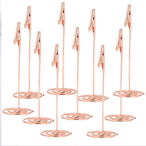 Tischkartenhalter mit Clips – 10er-Pack für Visitenkarten, Notizen und Fotos (1/5)