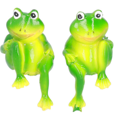 Handgefertigte Miniatur-Frosch-Landschaftsdekoration aus Kunstharz – Langlebiges Geschenk für Garten und Innenbereich (1/5)