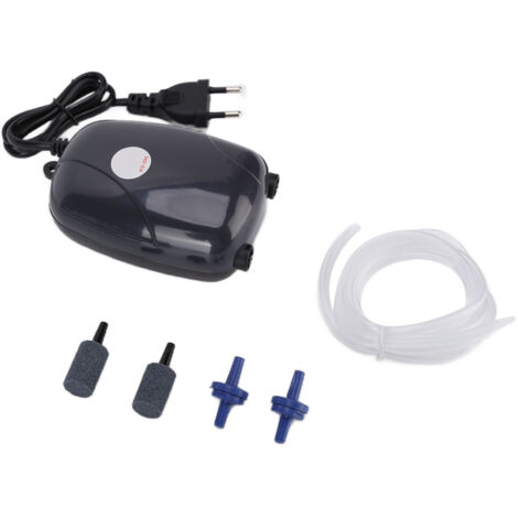 Leise professionelle Sauerstoffpumpe für Aquarien, Doppelausgang, 220 V mit EU-Stecker, ideal für die Fischzucht.