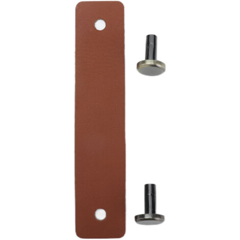 Strapazierfähige Schubladengriffe aus Kunstleder, modernes europäisches Design, elegante und schlichte Möbelgriffe in Braun (1/5)
