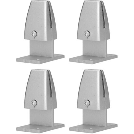 4-teiliges Set aus silberfarbener Aluminiumlegierung, T-förmiger Schreibtisch-Trennwandhalterung, Sichtschutzwand-Montagehalterung, Raumteiler für Klassenzimmer und Büros (1/5)