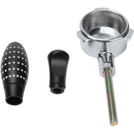 Bodenloser 54-mm-Siebträger aus lebensmittelechtem Material, mattierte Oberfläche und feines Filtersystem, komfortabler Griff für die Kaffeeextraktion (1/5)