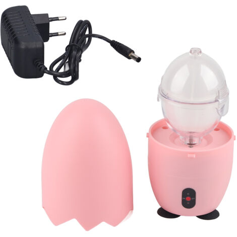 Elektrischer Eiermixer, Goldener Eigelb-Schlagscharrer für Küche und Gastronomie, EU-Stecker 100–240 V, Rosa (1/5)